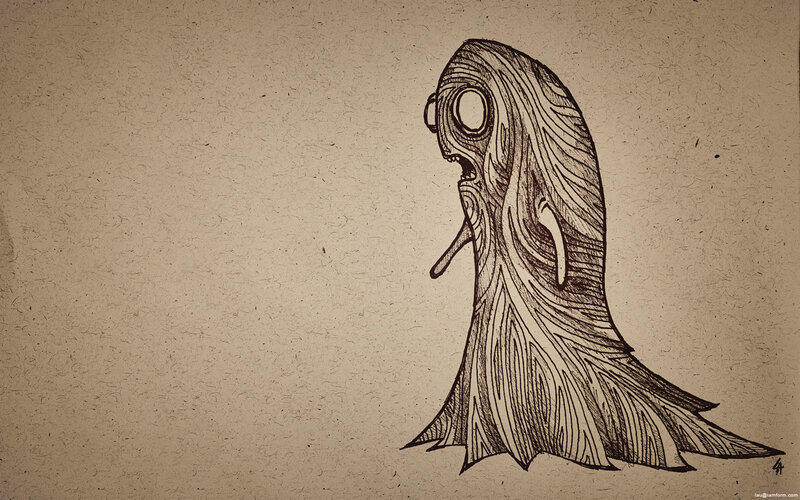 ghostly creature sketch