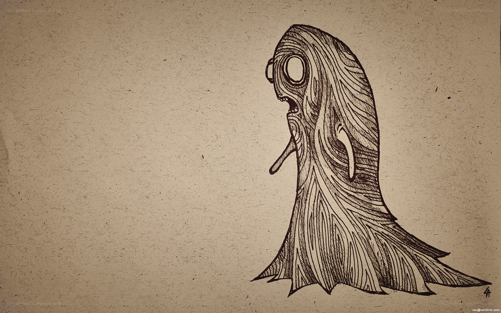 ghostly creature sketch