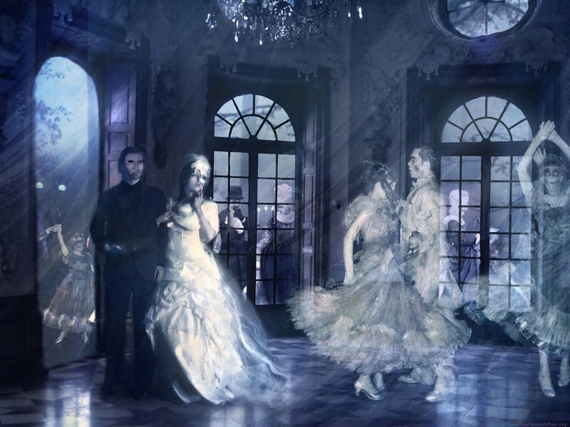 Ghostly Dancers in Ballroom