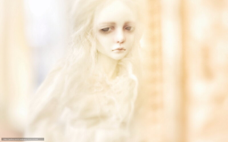 ghostly doll in soft light