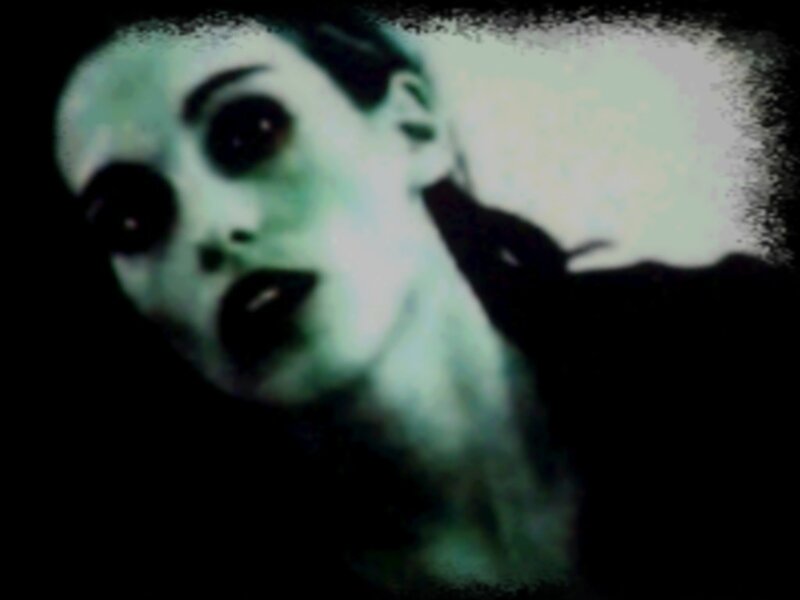 Ghostly Face in Dark — Black