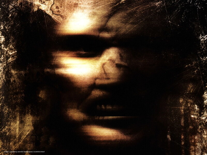 ghostly face in dark light