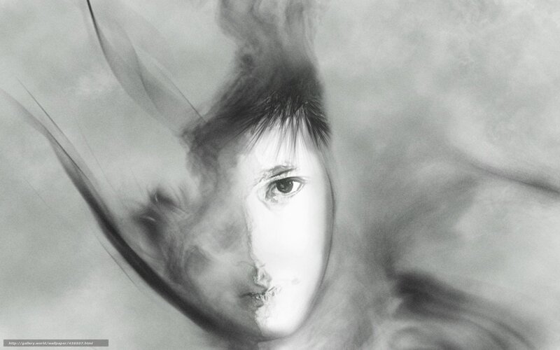 ghostly face in smoke
