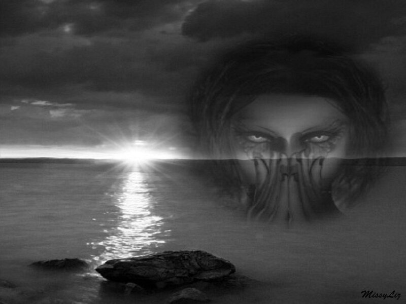 Ghostly Face in Water