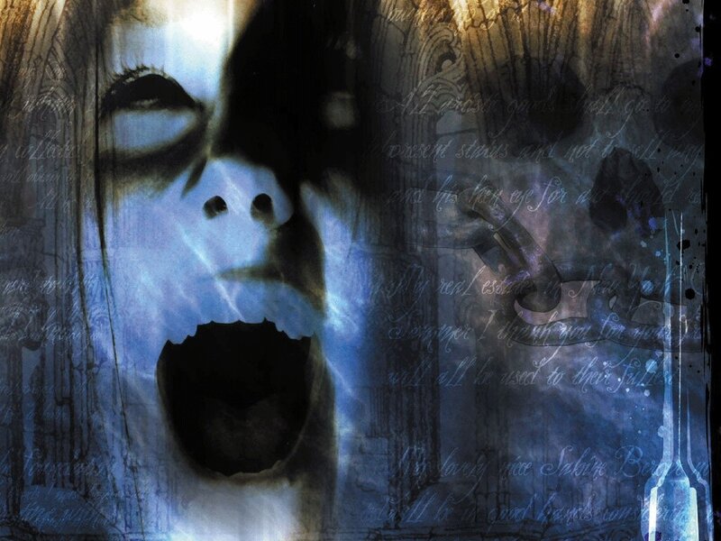 ghostly face screaming in horror