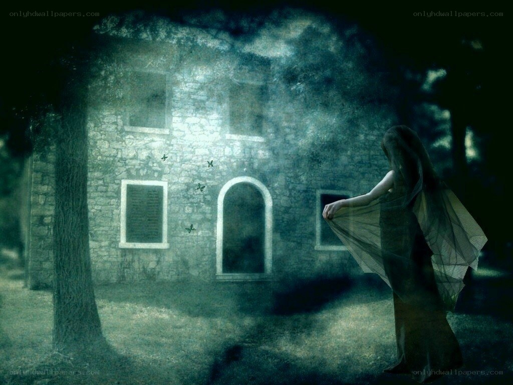 Ghostly figure at old house