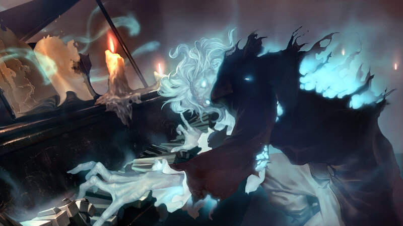 Ghostly Figure at Piano