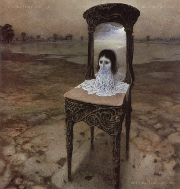 Ghostly figure in a chair