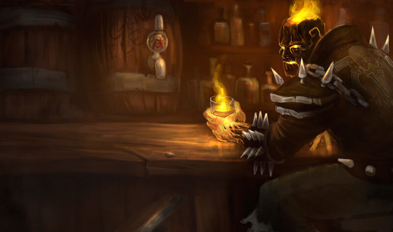 ghostly figure in a tavern