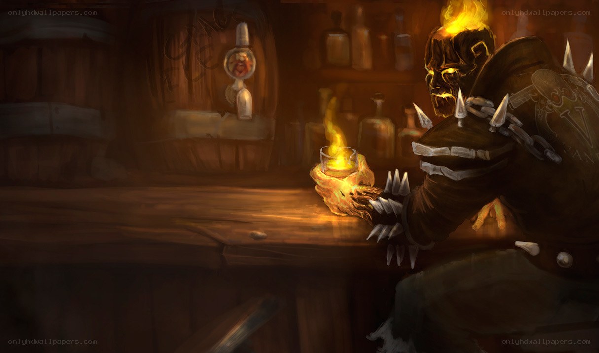 ghostly figure in a tavern