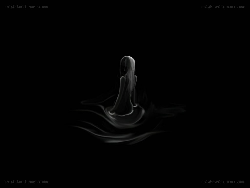 ghostly figure in dark water