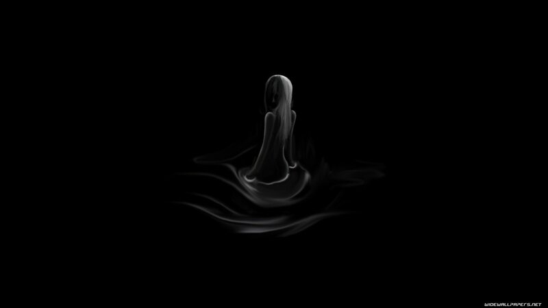 ghostly figure in darkness