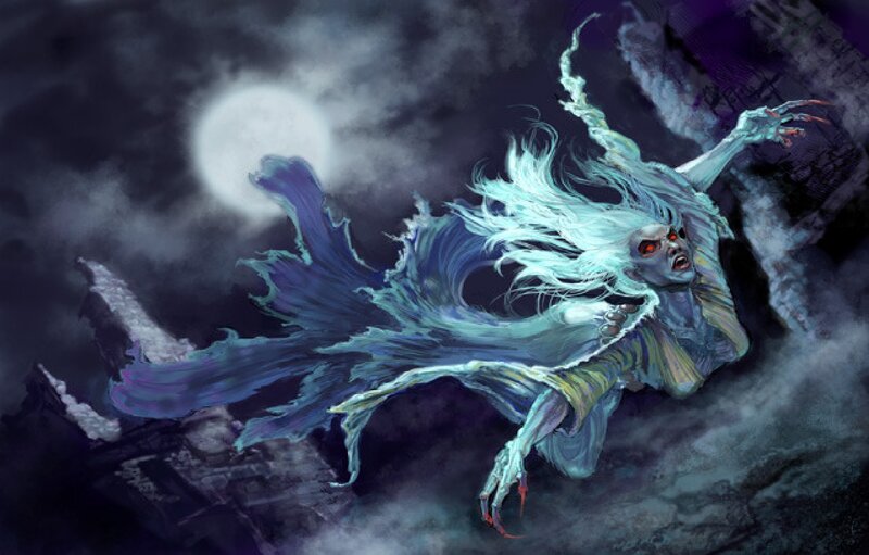 Ghostly Figure in Flight
