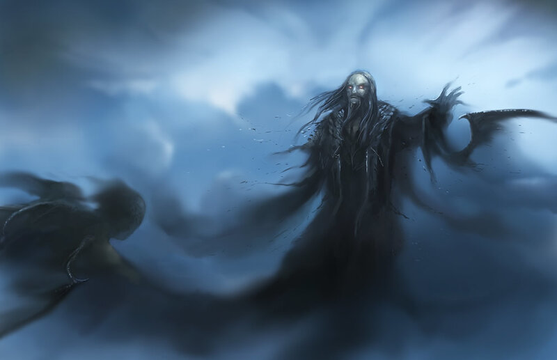 Ghostly Figure in Storm