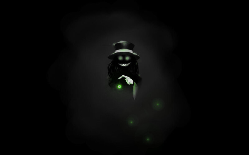 Ghostly Figure in Top Hat