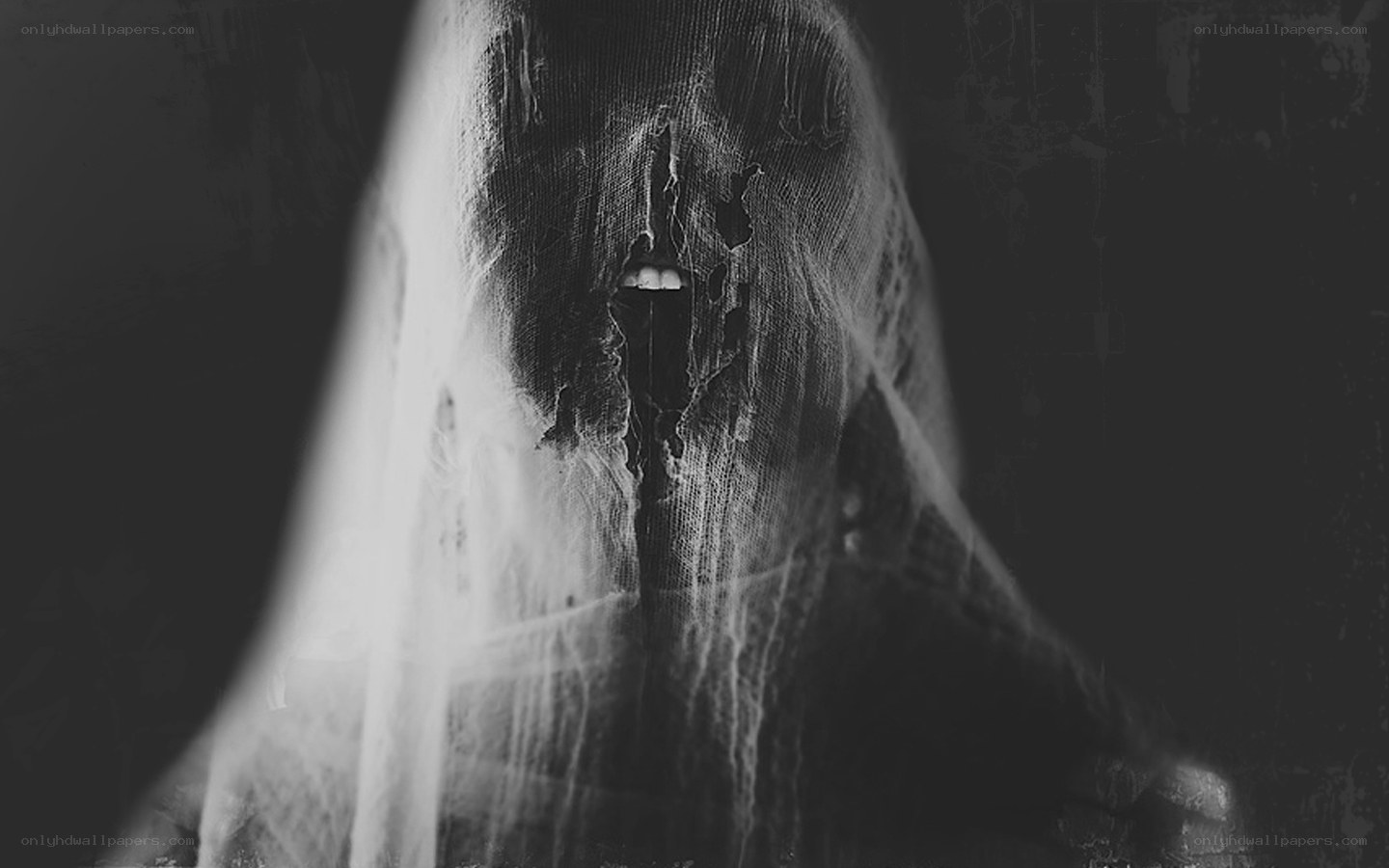 ghostly figure in veil