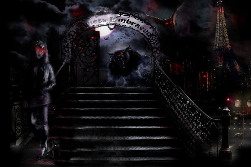 Ghostly Figure on Stairs