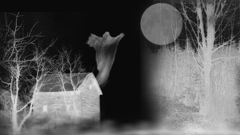 Ghostly Figure over House
