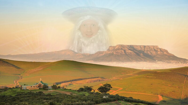 Ghostly Figure over Mountain