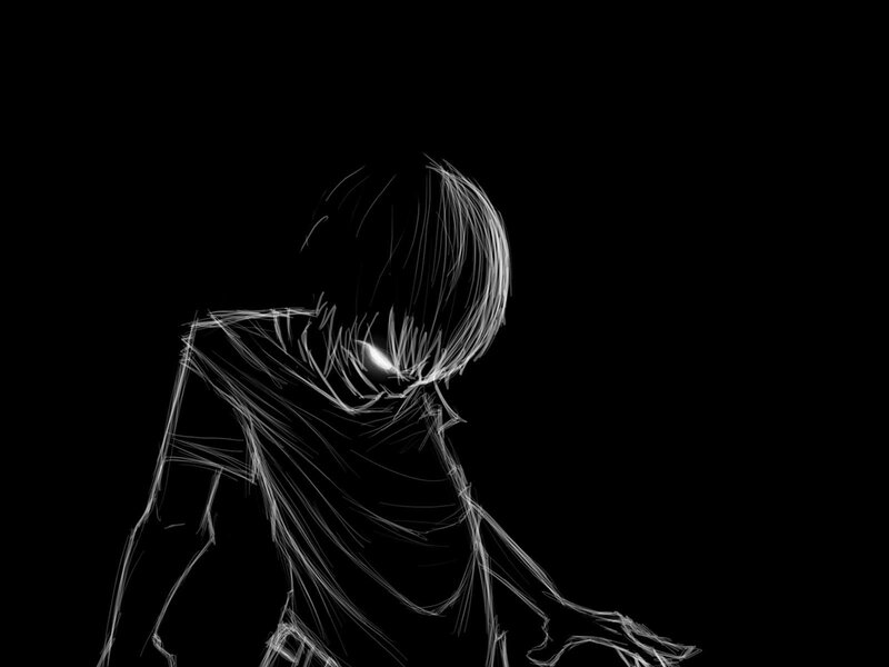ghostly figure sketch