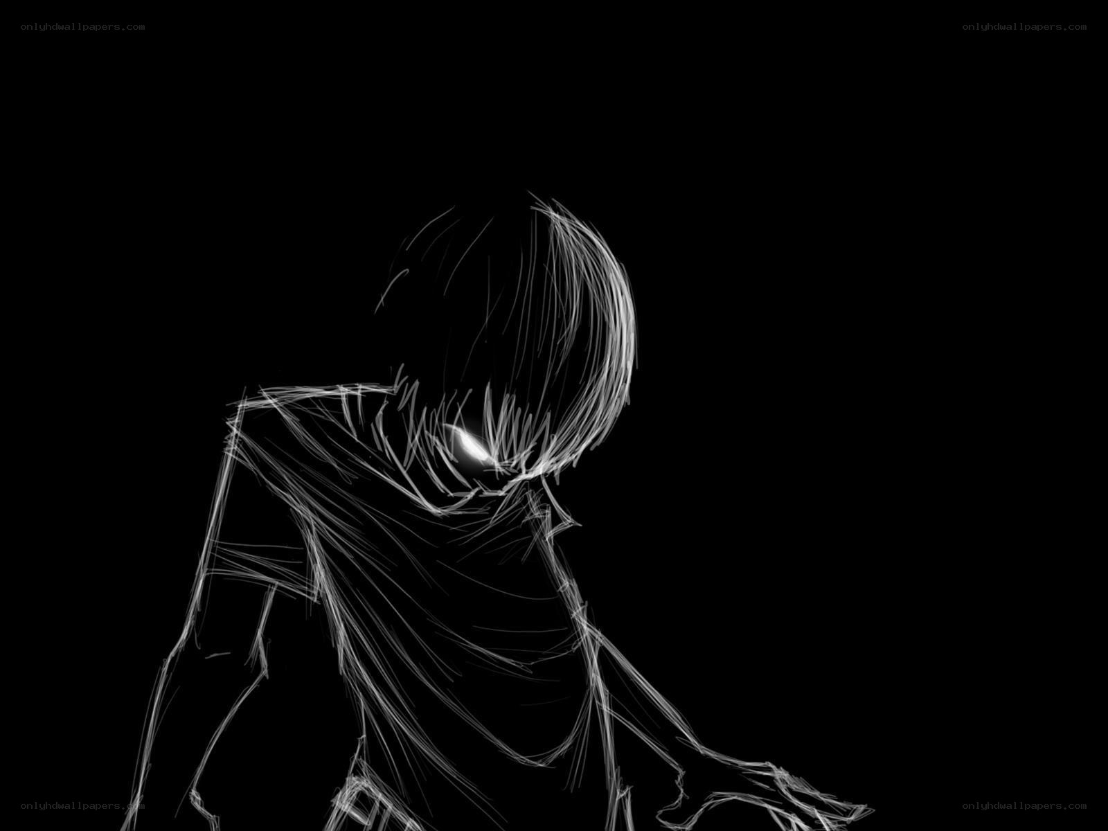 ghostly figure sketch