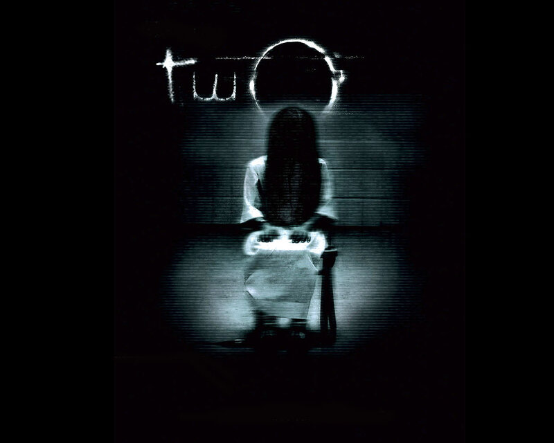 Ghostly figure with glowing text