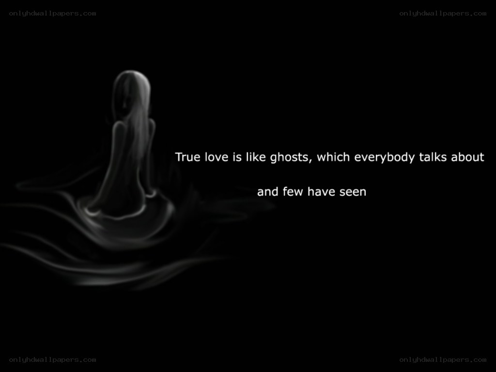 ghostly figure with quote