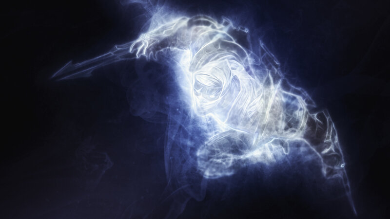 Ghostly Figure with Scythe