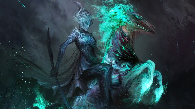 Ghostly Figure with Sword