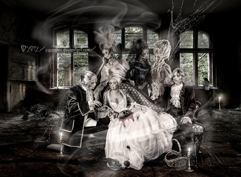 Ghostly Figures in Ruin