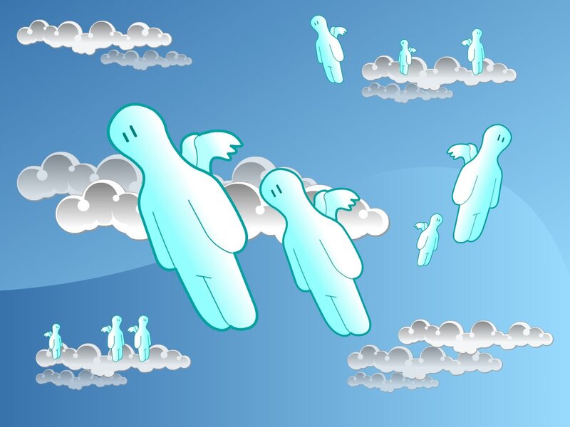 Ghostly Figures in Sky