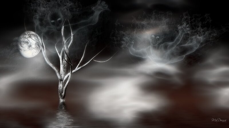 Ghostly Figures in Water
