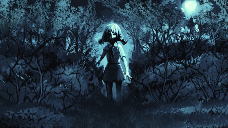 Ghostly Girl in Forest