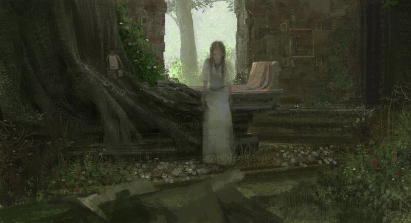 Ghostly Girl in Ruins