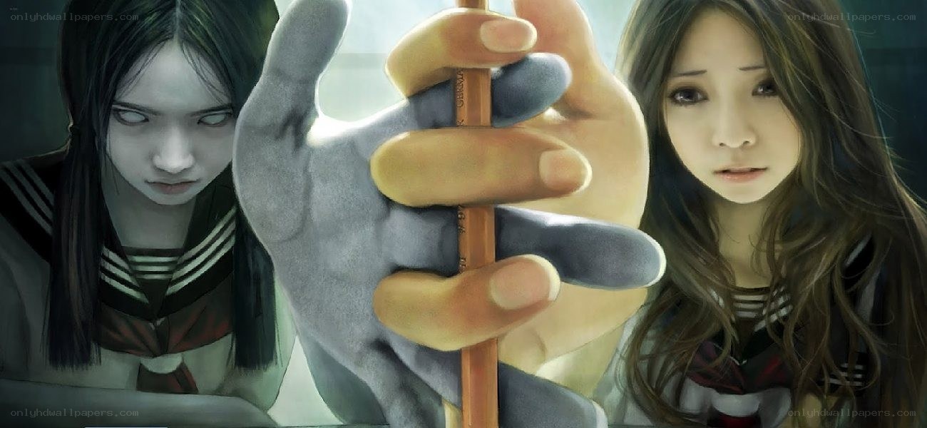 Ghostly hand holding a pencil