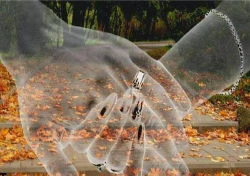 Ghostly Hands Holding — Orange
