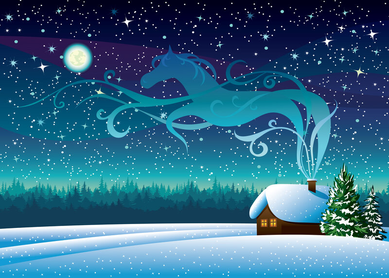 Ghostly Horse in Winter