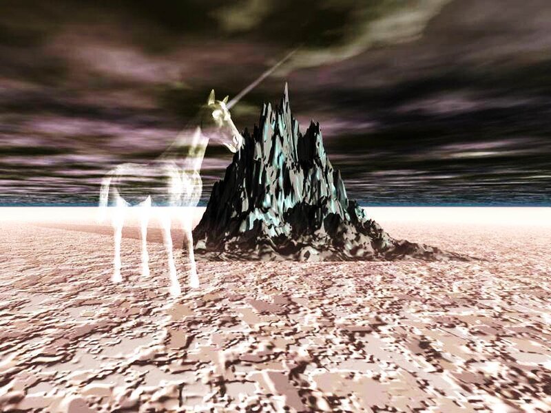 Ghostly Horse on Desert