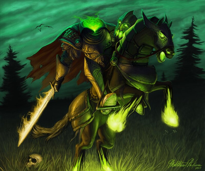 Ghostly Knight on Horse