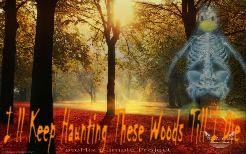 Ghostly Skeleton in Woods