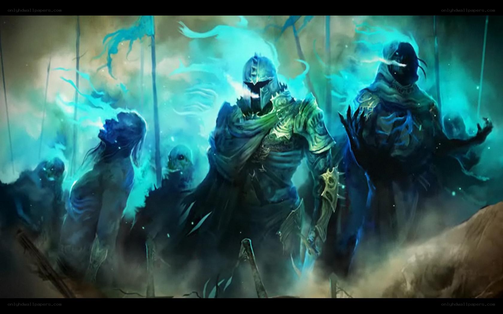 ghostly warriors in battle