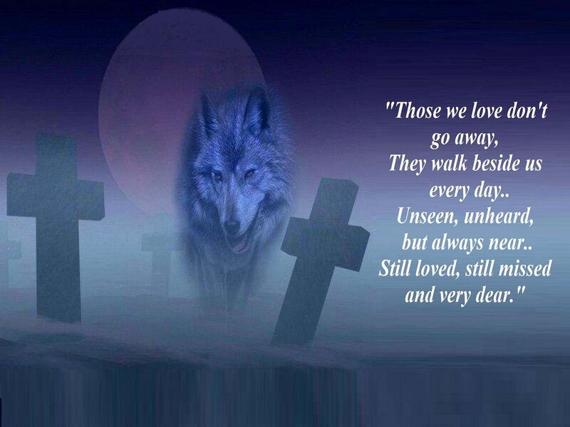 Ghostly Wolf in Cemetery