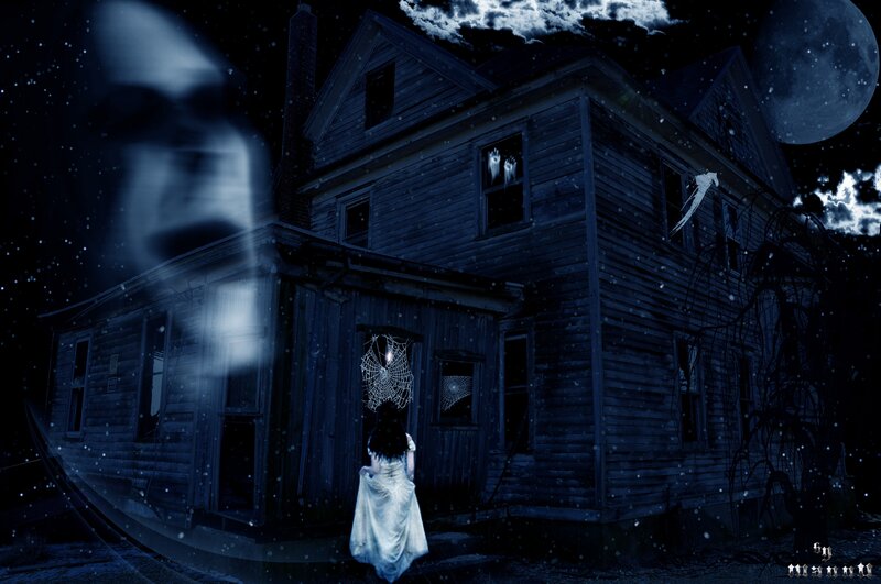 Ghostly Woman at Haunted House