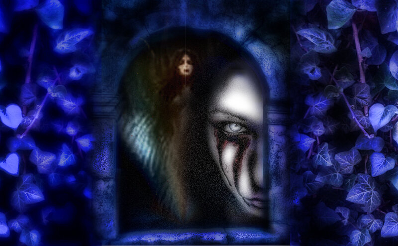 Ghostly Woman in Archway