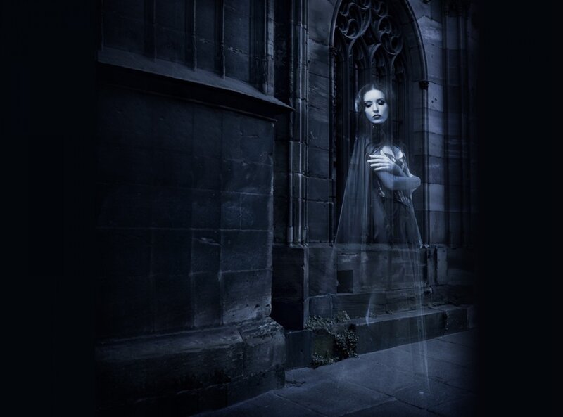Ghostly Woman in Church