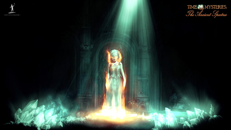Ghostly Woman in Flames