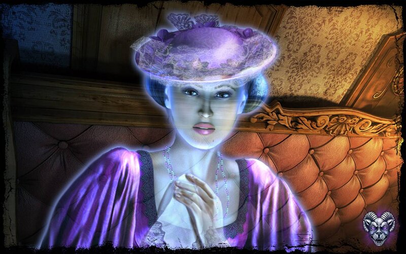 Ghostly Woman in Purple