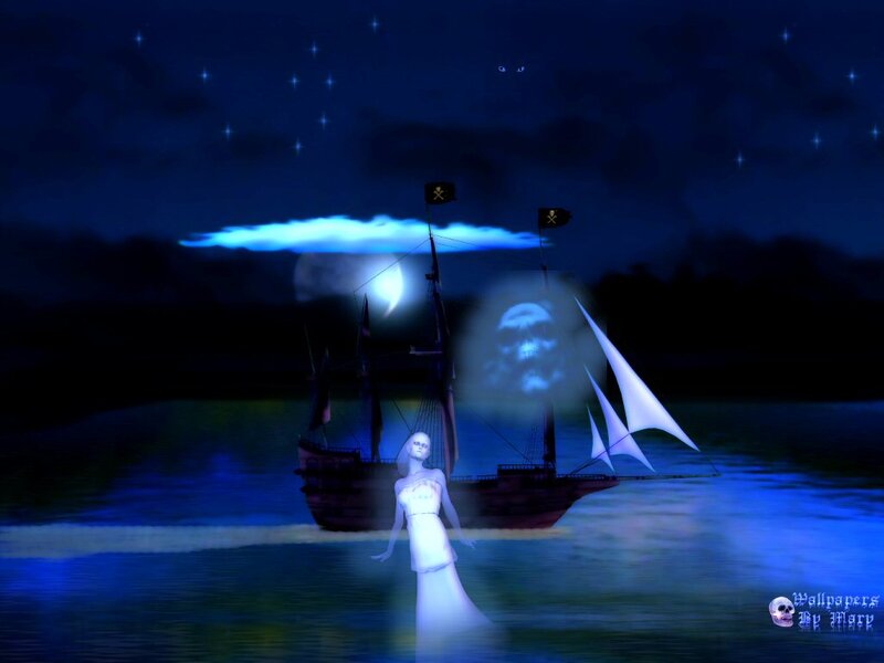 Ghostly Woman in Water
