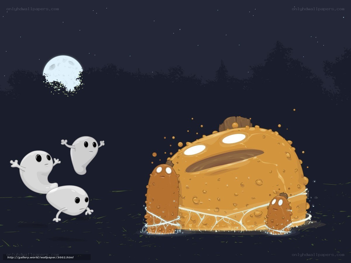 ghosts and monsters at night
