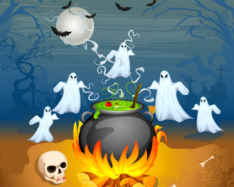 Ghosts Around Cauldron